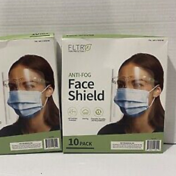 Anti FOG FACE PLASTIC SHIELDS 10 pack new in box - Picture 2 of 3
